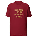 King Eddie Heritage Tee- I Don’t Argue