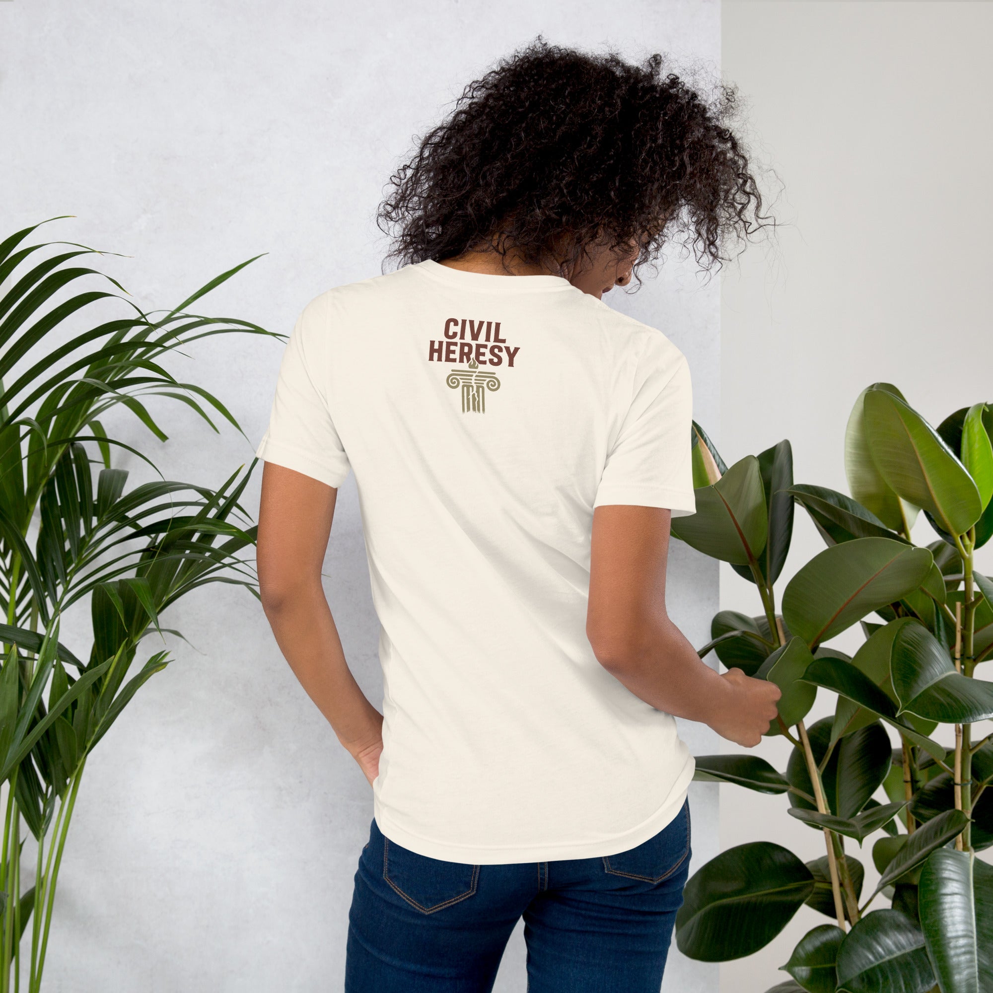 The Magnifying Glass of Manufactured Fear T-Shirt – Political Satire Tee by Civil Heresy