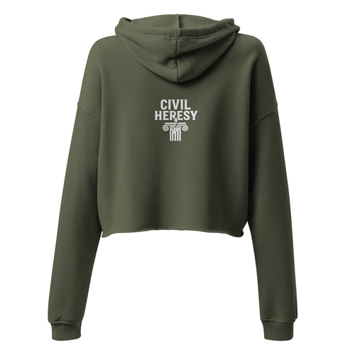 Church ≠ State Unisex Crop Hoodie – Satirical Protest Shirt for Rebels and Free Thinkers